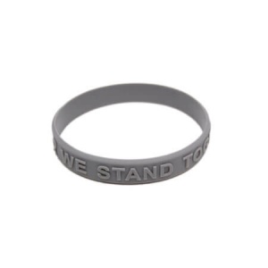 Gray Ribbon Awareness Embossed Silicone Bracelet Buy 1 Give 1