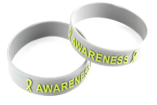 Awareness Products Warehouse Gray Multi Ribbon Bracelet Charm 12 Pack
