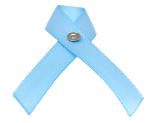 Light Blue Ribbon Awareness Fabric Lapel Pin 25 Pack - Awareness