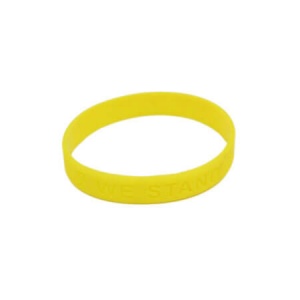Yellow Ribbon Awareness Silicone Bracelet Fundraising 25 Pack