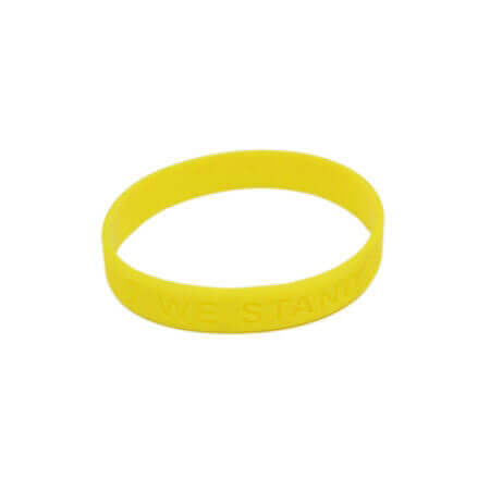 Hello Sunshine Rubber Bracelet Wristband Impact Melanoma White Yellow