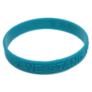 Teal Ribbon Awareness Embossed Silicone Bracelet Buy 1 Give 1